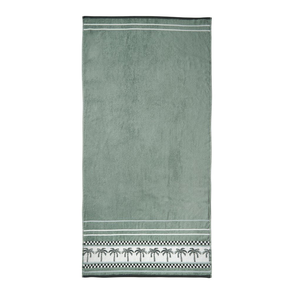 Zöld pamut strandtörölköző 90x180 cm Palm Trees – Catherine Lansfield