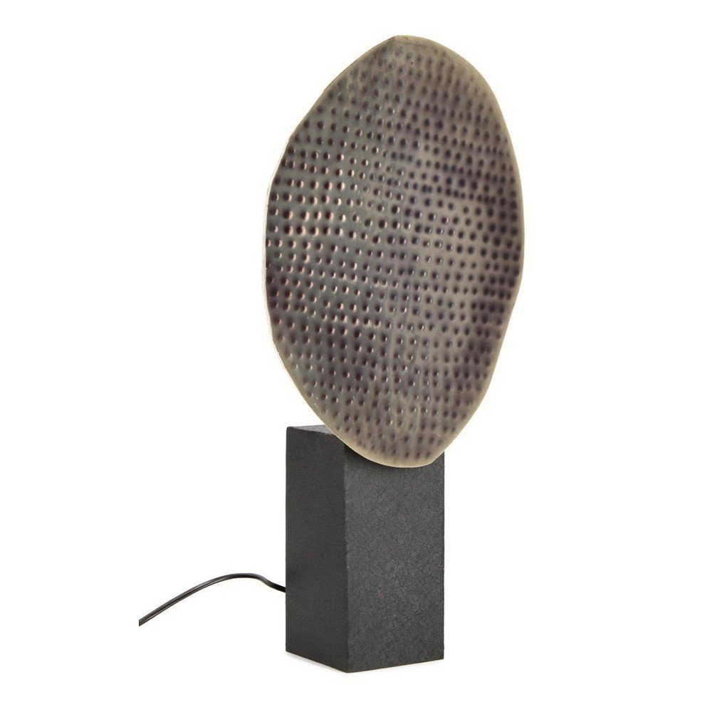 Antracitszürke fém asztali lámpa fém búrával (magasság 57 cm) Neev – Bizzotto