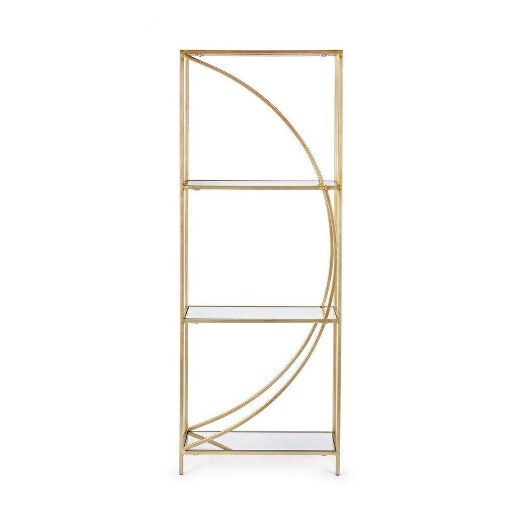 Aranyszínű acél könyvespolc 56x151