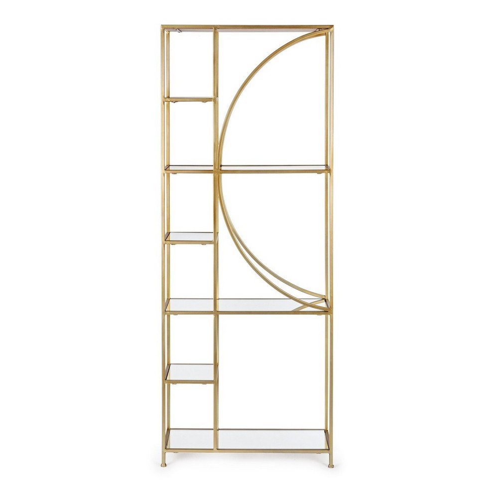 Aranyszínű acél könyvespolc 66x176x25