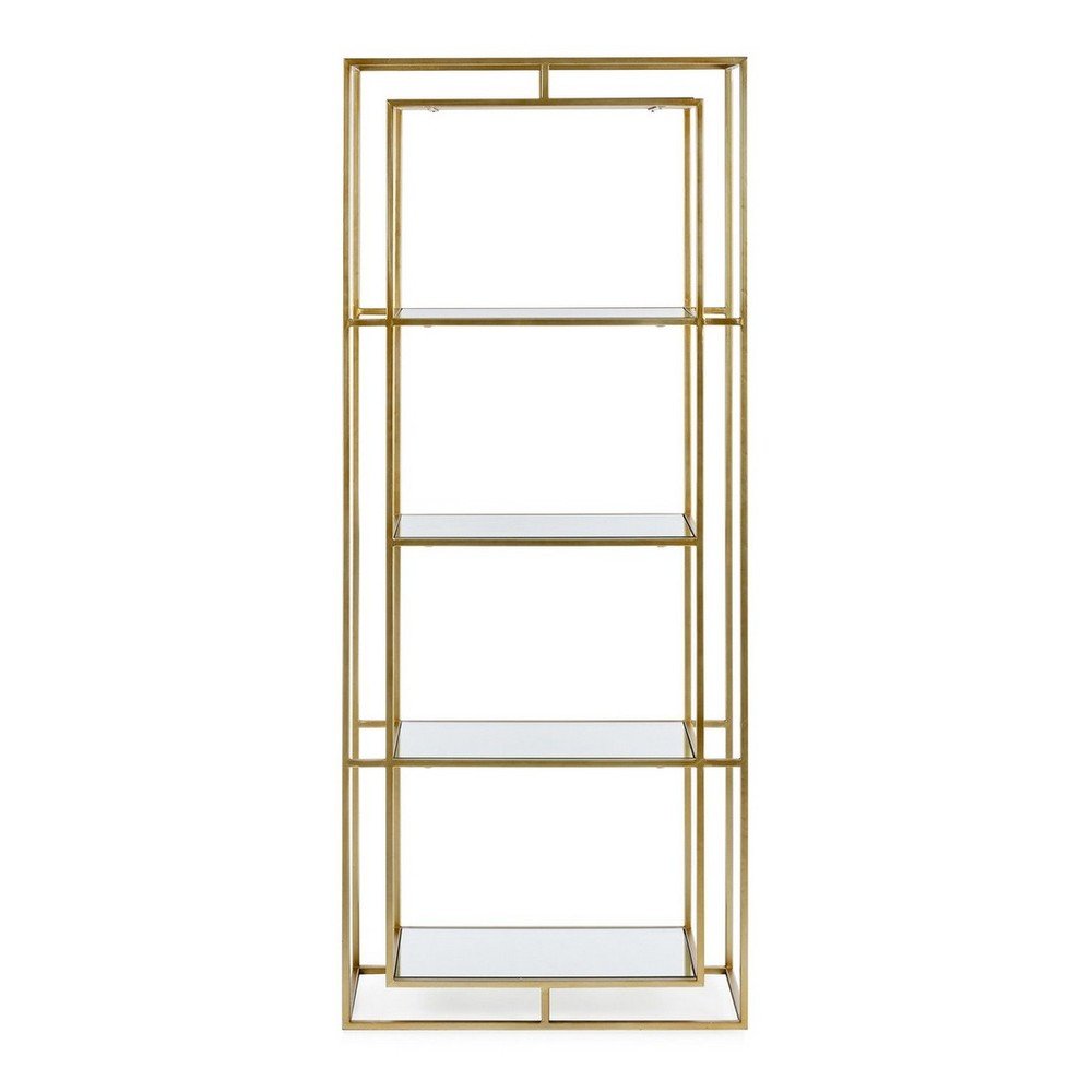 Aranyszínű acél könyvespolc 68x172