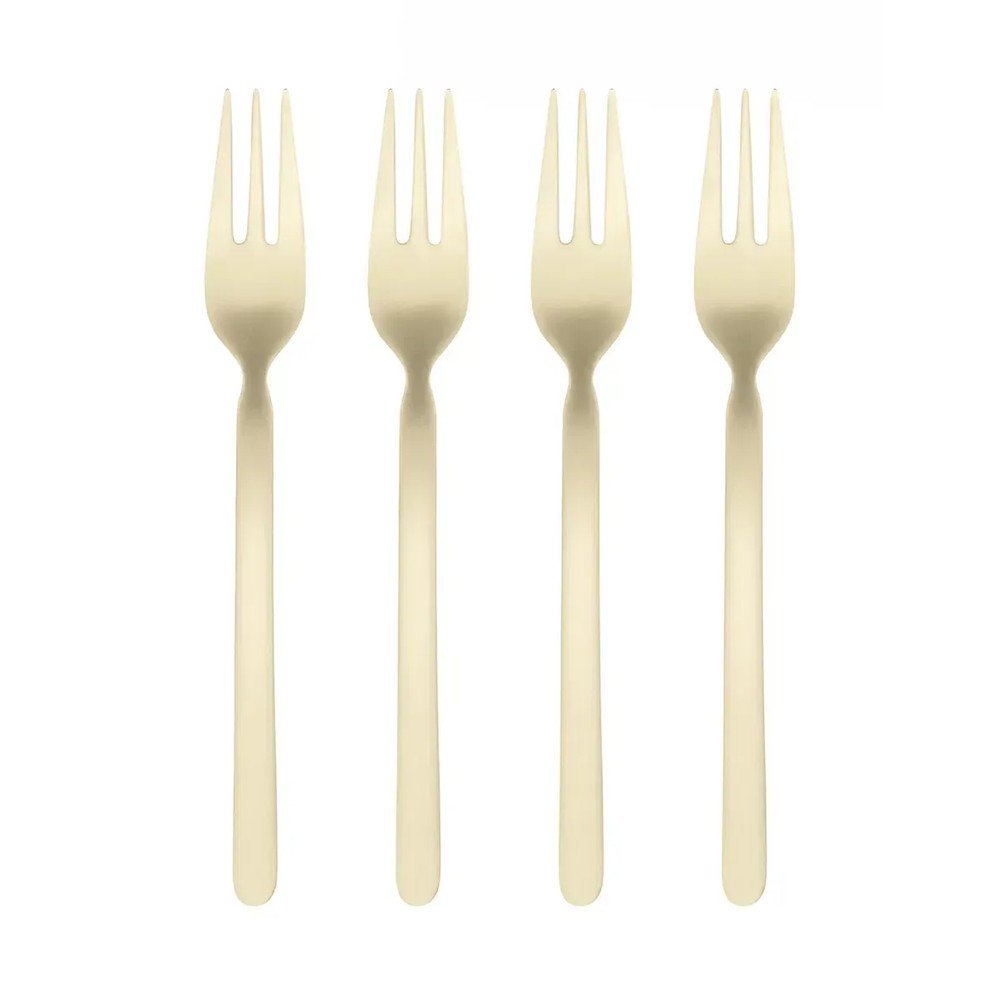 Aranyszínű rozsdamentes acél négyszemélyes desszertes villa szett 4 db-os Stella – Blomus