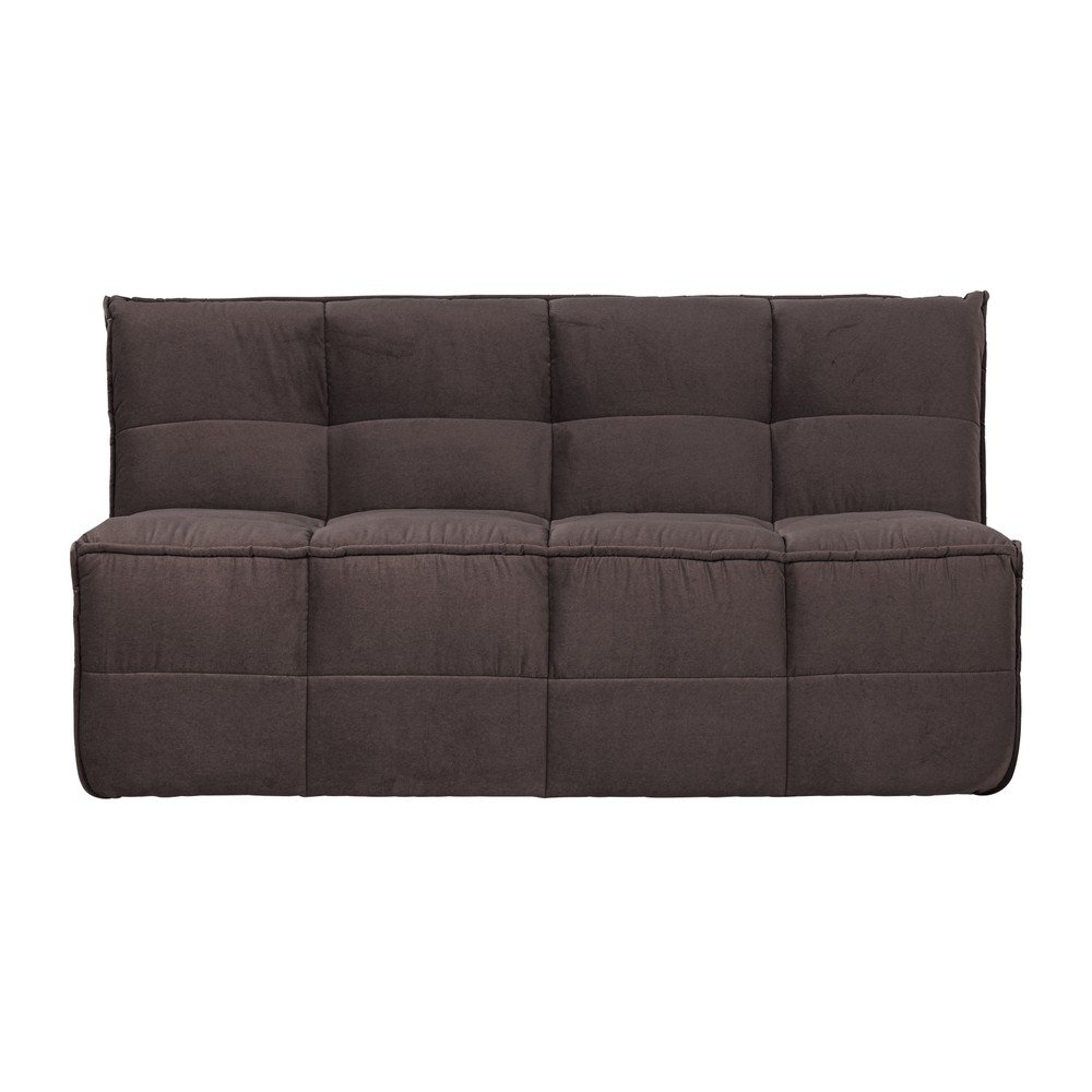 Barna bársony párnázott pad Cluster – vtwonen