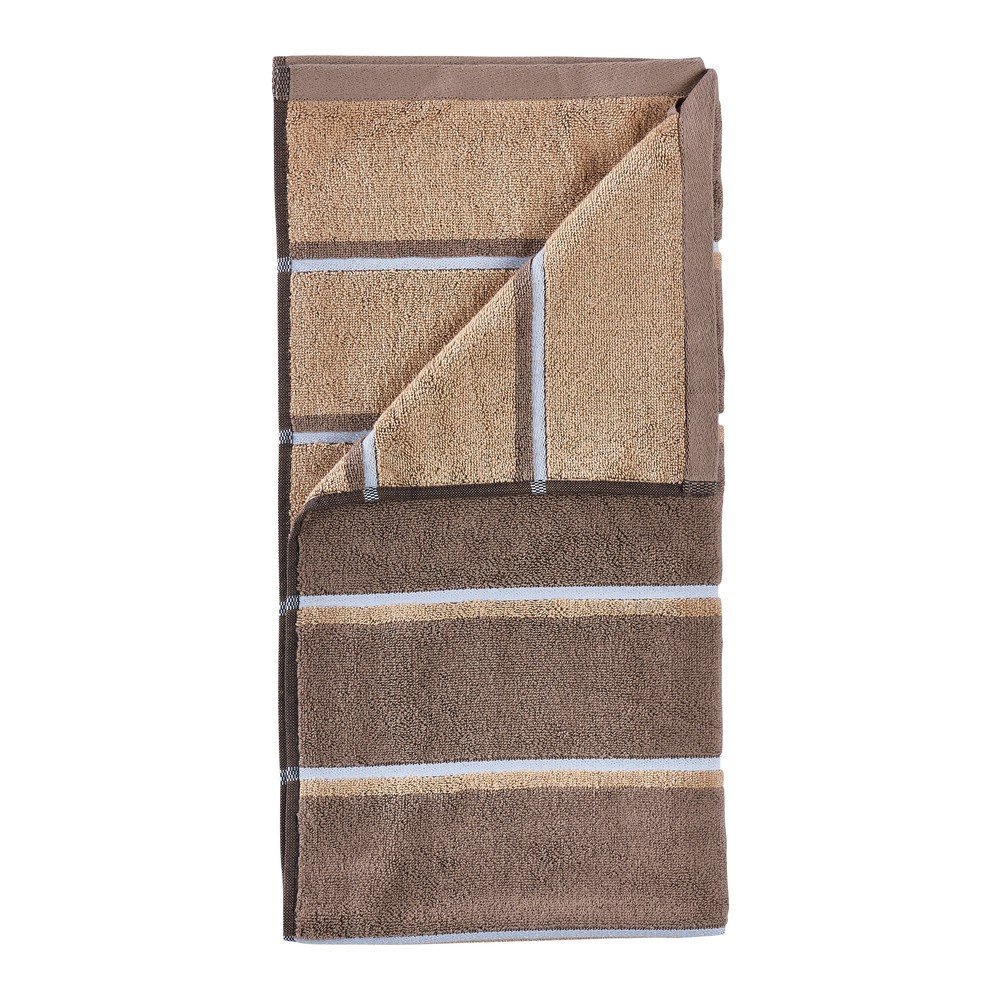 Barna-bézs pamut fürdőlepedő 70x140 cm Sauna – Zone