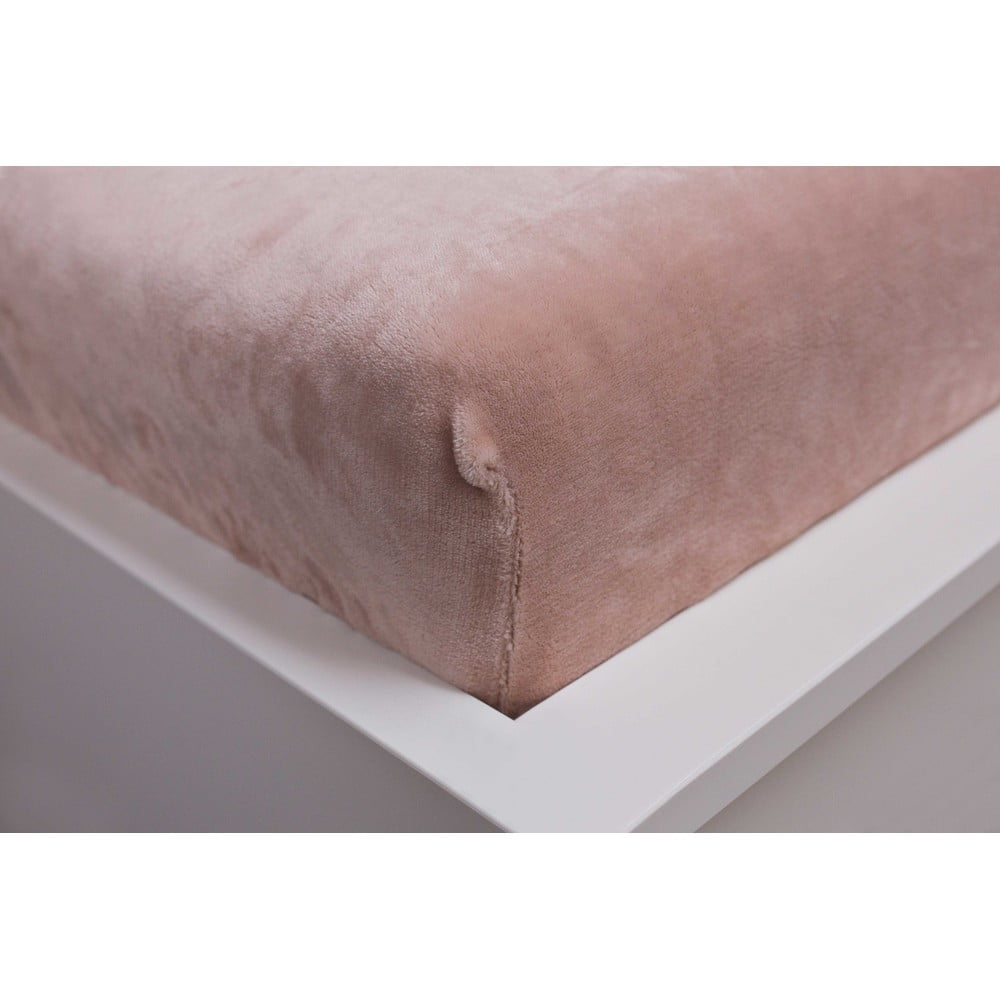 Barna gumis mikroplüss lepedő 90x200 cm – Jerry Fabrics