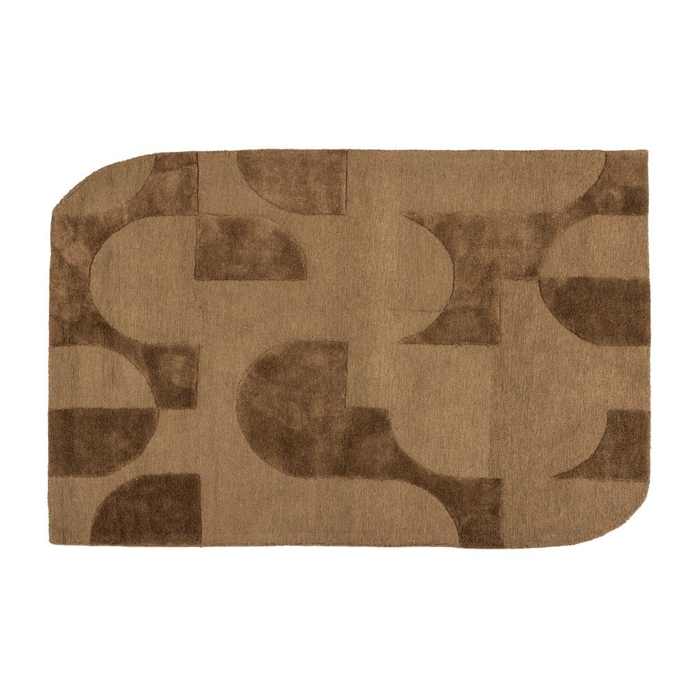 Barna gyapjúkeverék szőnyeg 170x240 cm Livo – WOOOD