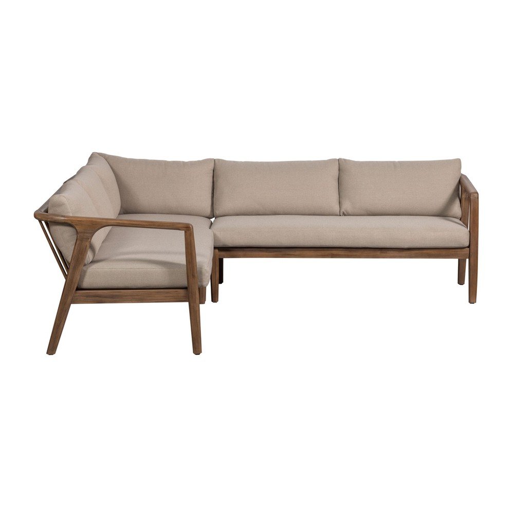 Barna kárpitozott kerti kanapé  (L alakú)  Biam – WOOOD