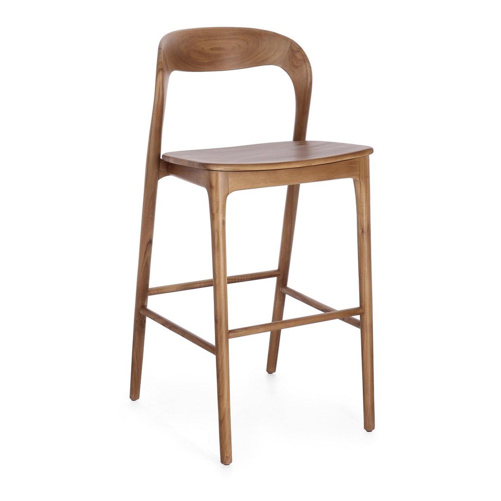 Barna teakfa bárszék (ülésmagasság 72