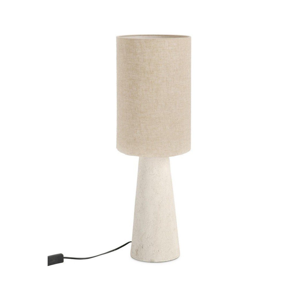 Bézs asztali lámpa textil búrával (magasság 65