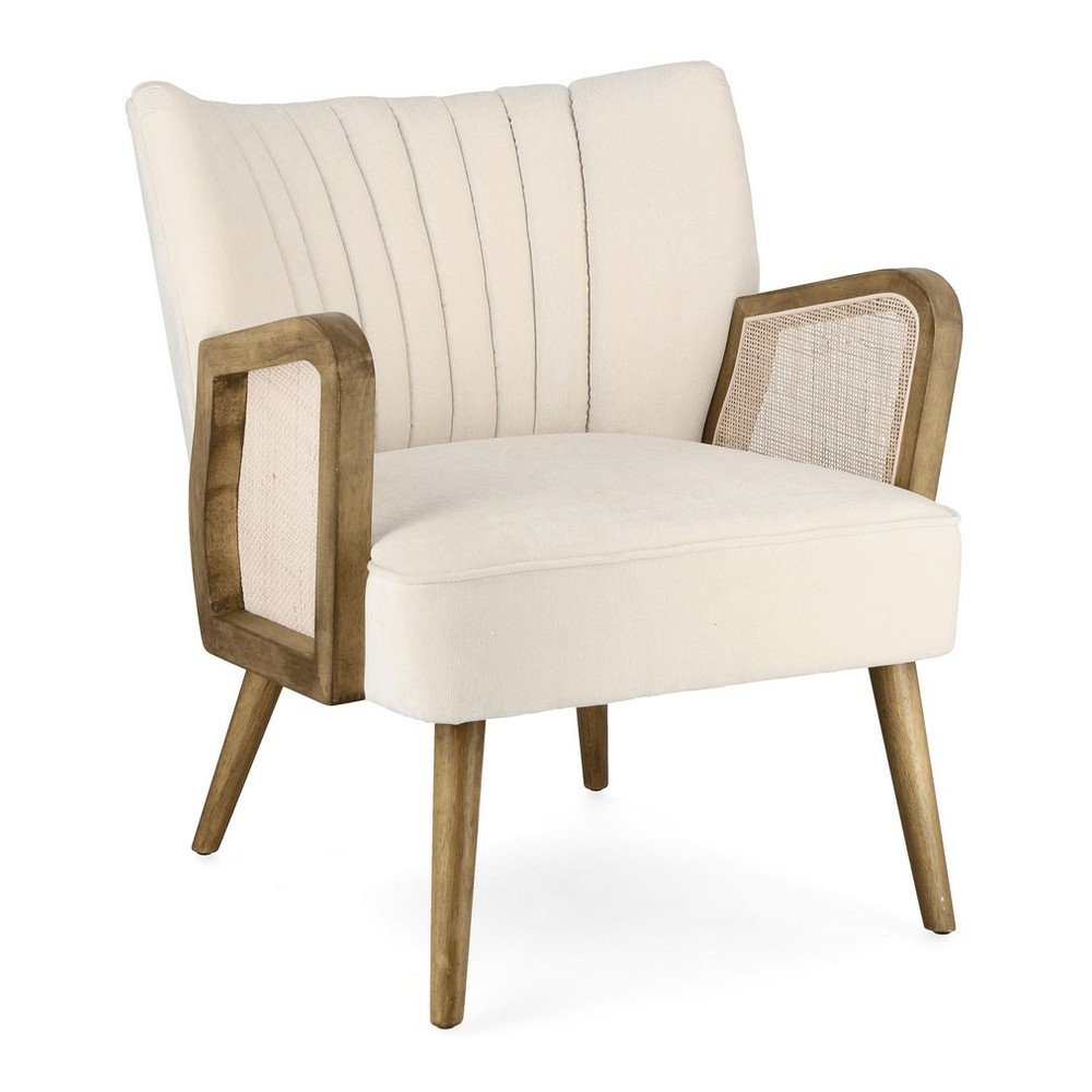 Bézs bársony fotel Virna – Bizzotto