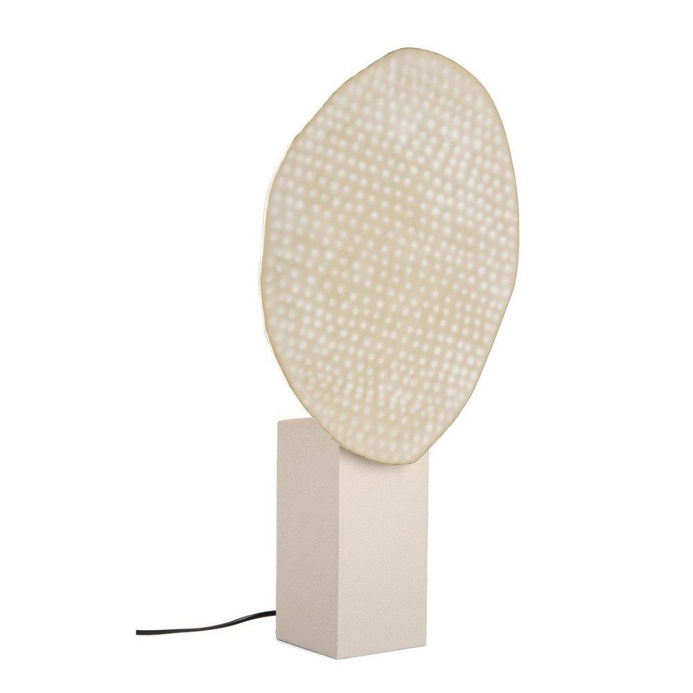 Bézs fém asztali lámpa fém búrával (magasság 57 cm) Neev – Bizzotto