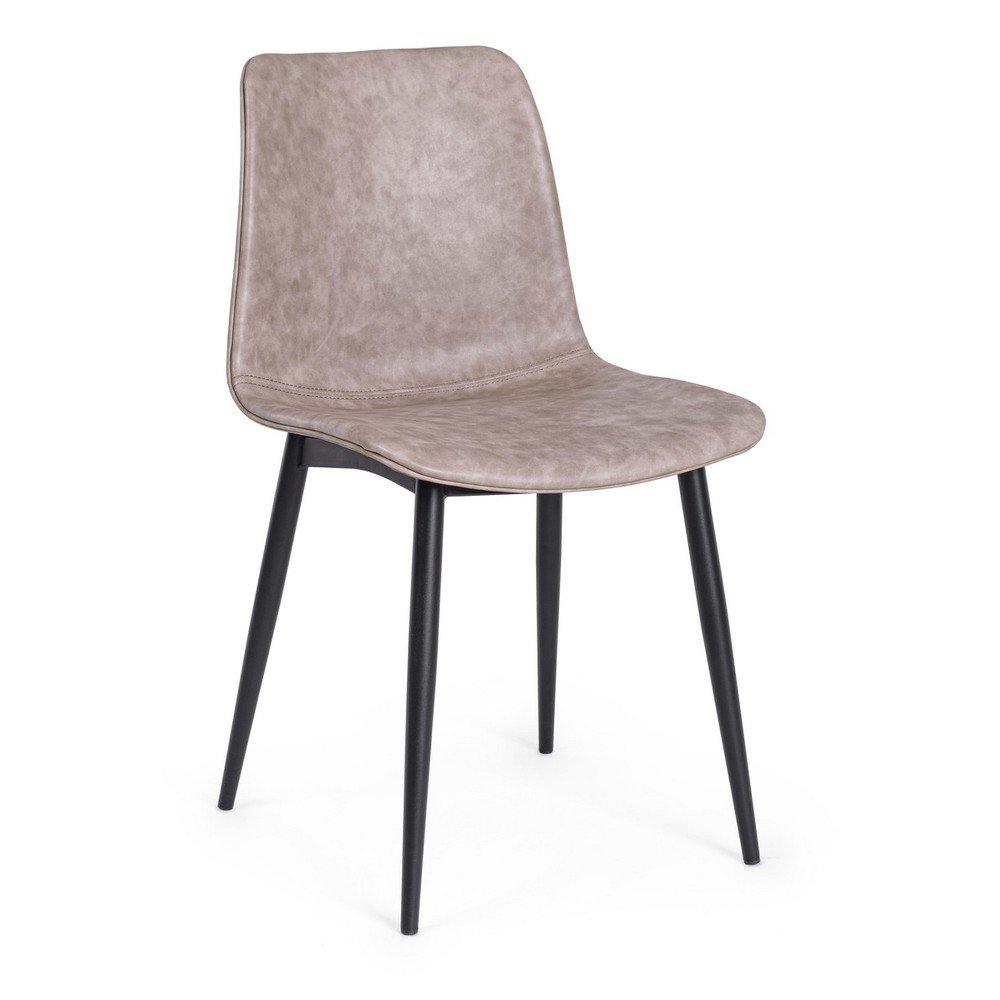 Bézs kárpitozott étkezőszék Kyra – Bizzotto