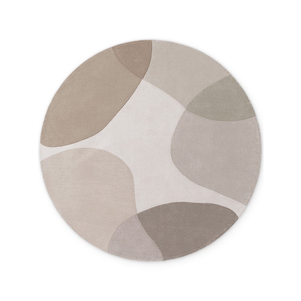 Bézs kézi szövésű gyapjú kerek szőnyeg ø 200 cm Hackney Clarissa – Ted Baker