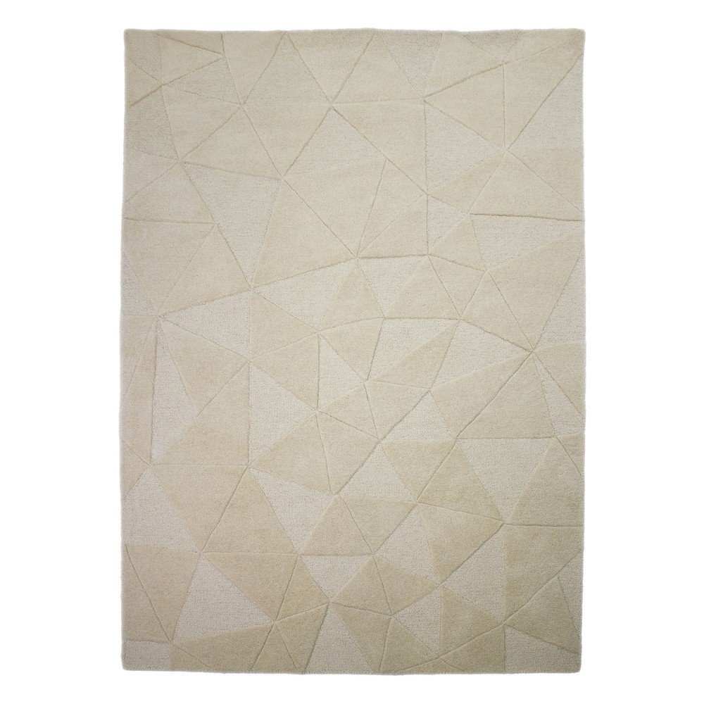 Bézs kézi szövésű gyapjú szőnyeg 200x290 cm Shard – Flair Rugs
