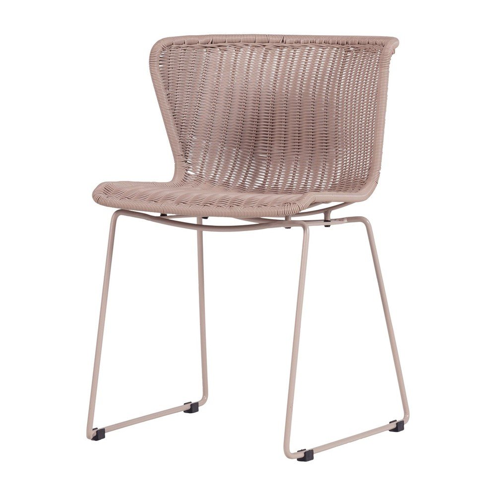 Bézs műrattan kerti szék szett 2 db-os Wings – WOOOD