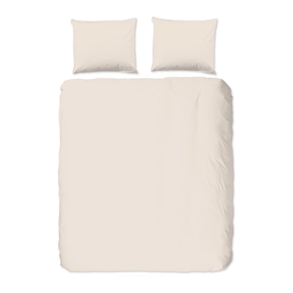 Bézs pamut kétszemélyes ágyneműhuzat