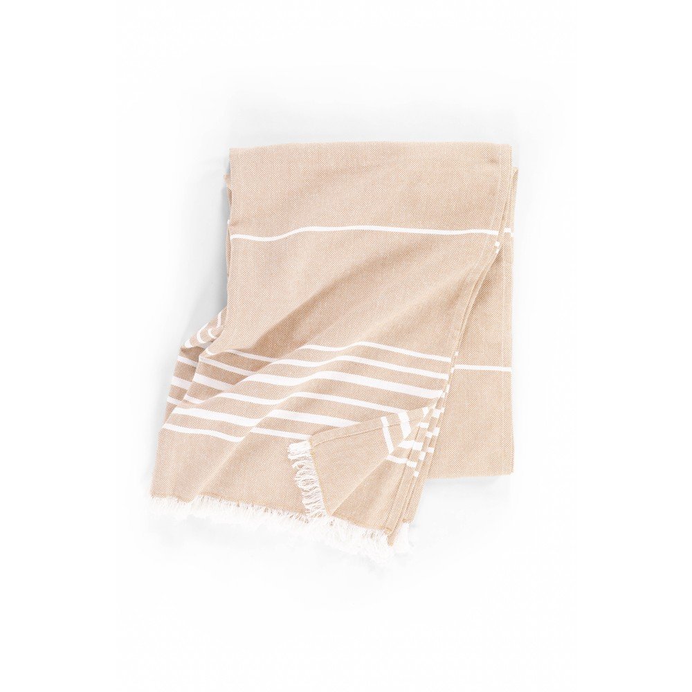 Bézs pamut takaró 150x200 cm Solene – Tiseco Home Studio