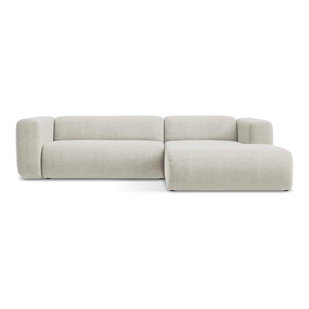 Bézs sarokkanapé (jobb oldali-heverő résszel) Ekahi – Makamii