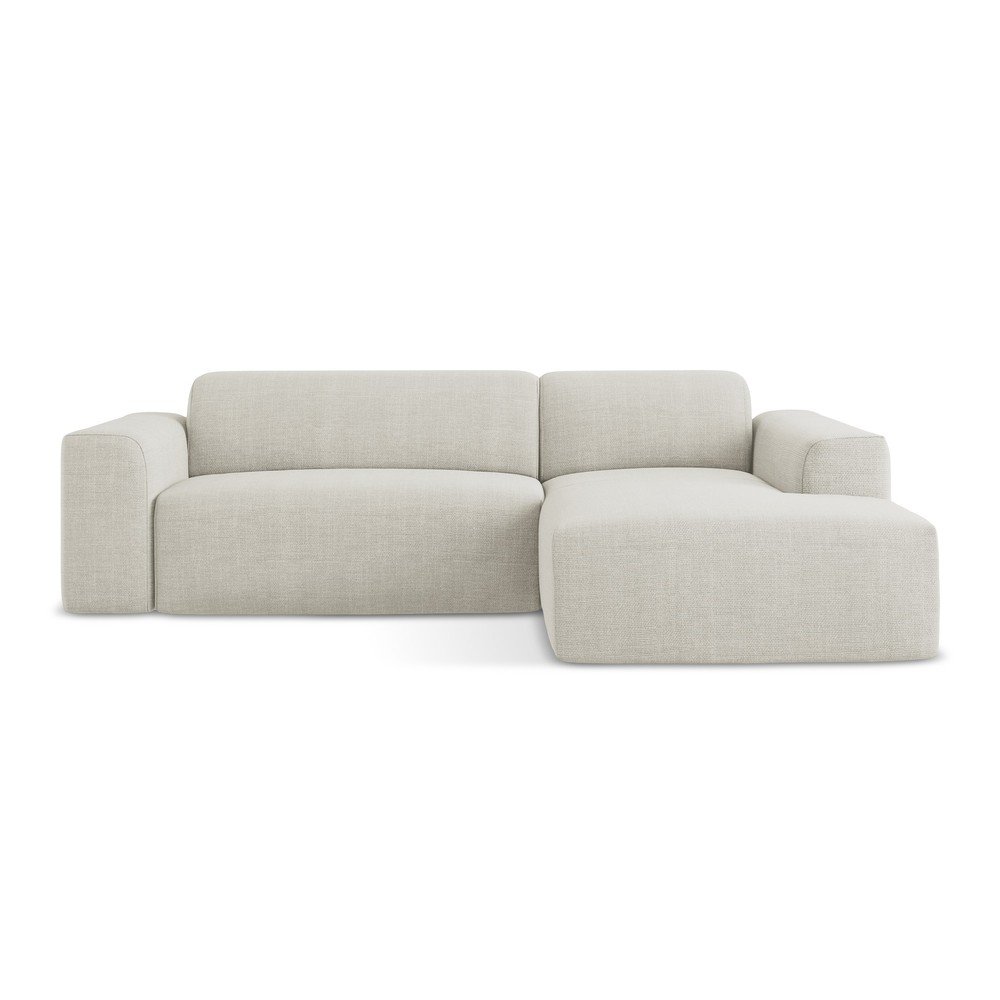 Bézs sarokkanapé (jobb oldali-heverő résszel) Keli – Makamii