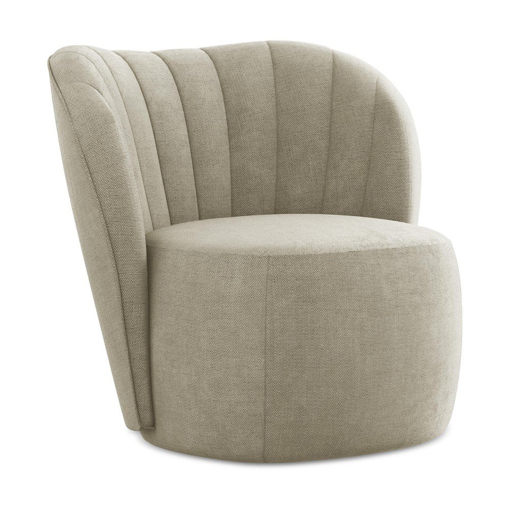 Bézs zsenília fotel Keloa – Makamii