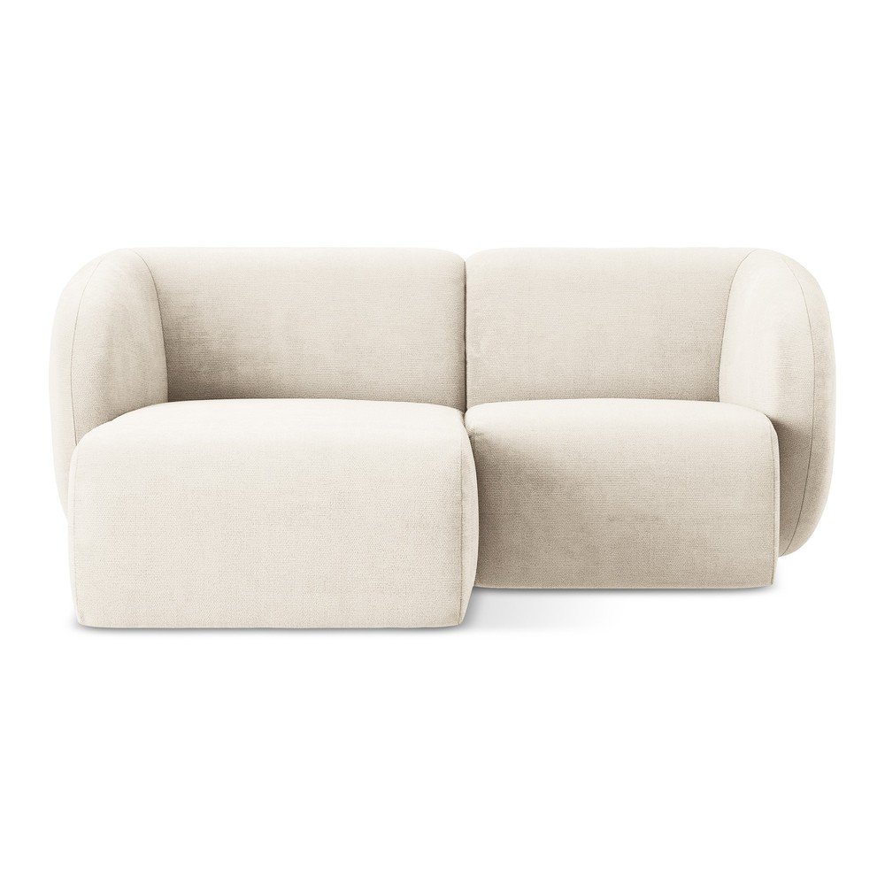 Bézs zsenília sarokkanapé (bal oldali-heverő résszel) Lani – Makamii