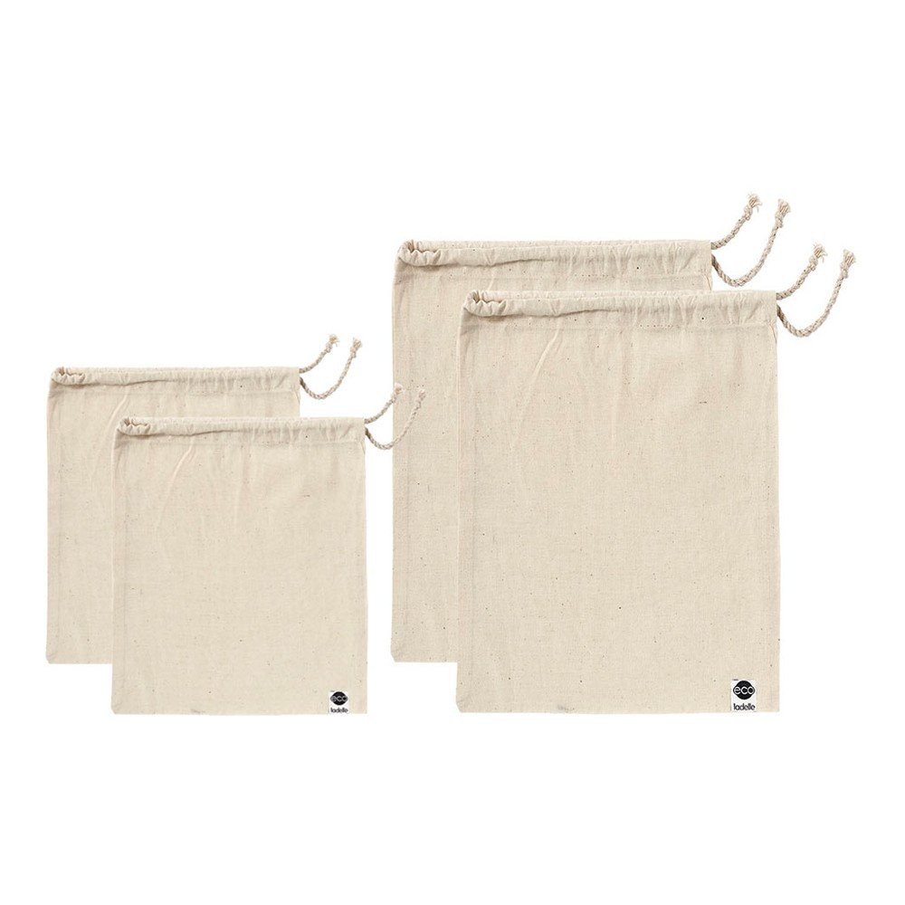 Eco 4 db uzsonnás zacskó újrahasznosított pamutból - Ladelle