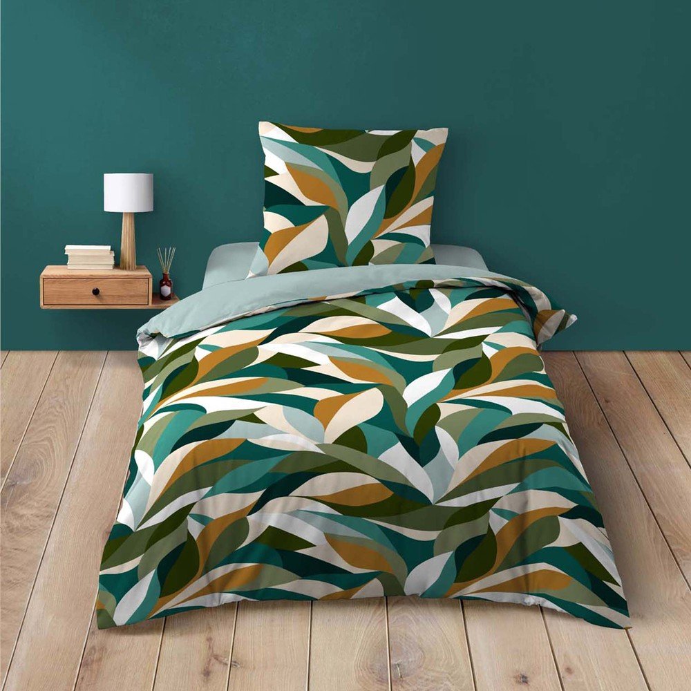 Egyszemélyes pamut ágyneműhuzat 140x200 cm Swan – douceur d'intérieur