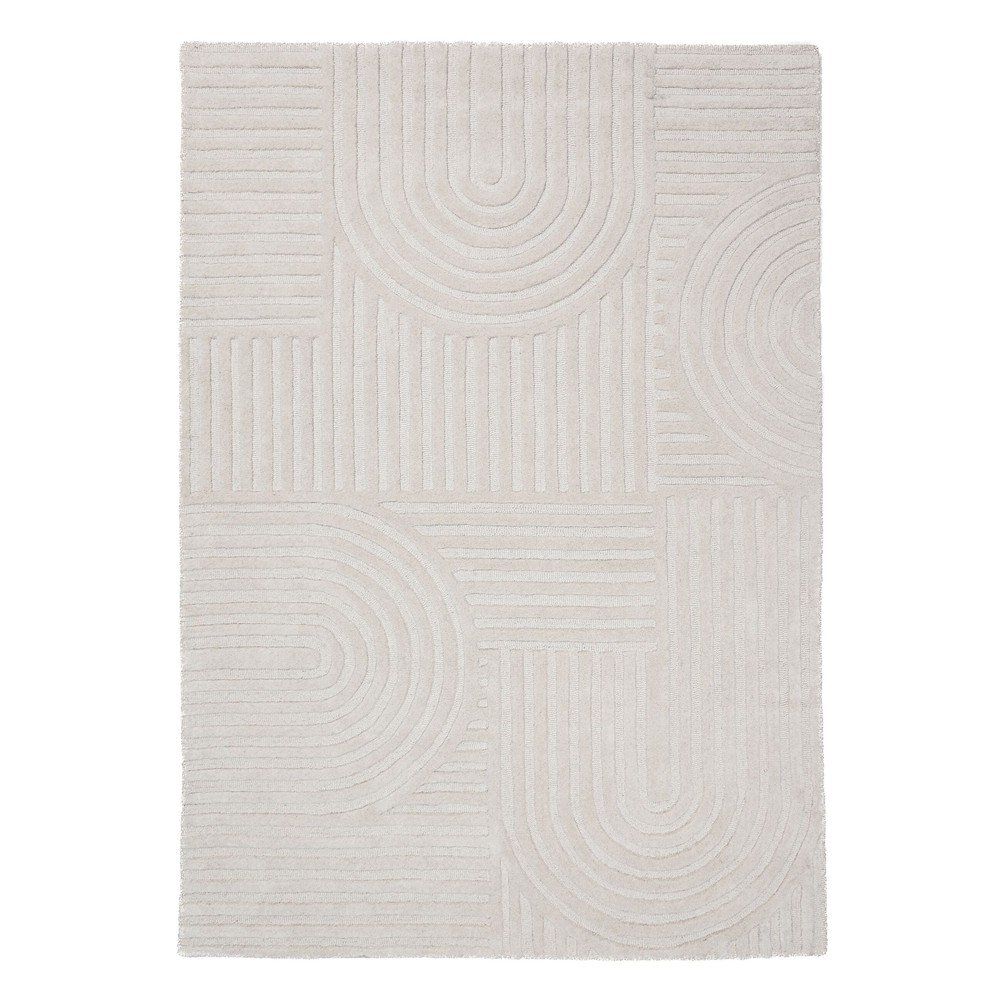 Elefántcsont színű kézi szövésű gyapjú szőnyeg 120x170 cm Zen Garden – Flair Rugs