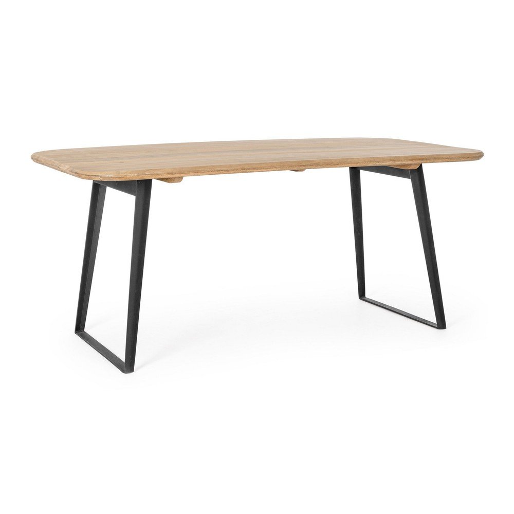 Étkezőasztal mangófa asztallappal 90x175 cm Nashik – Bizzotto