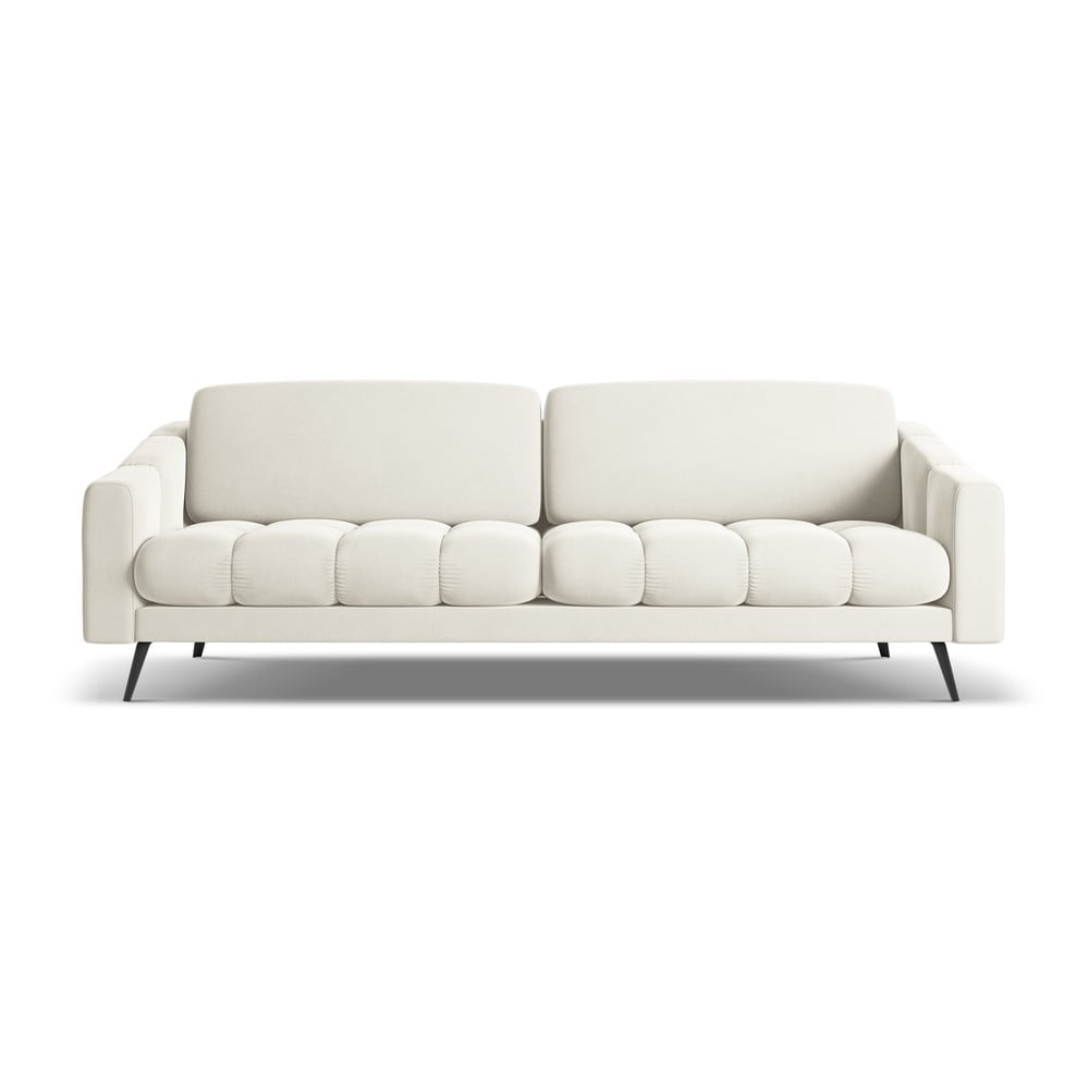 Fehér bársony kanapé 238 cm Nalu – Makamii