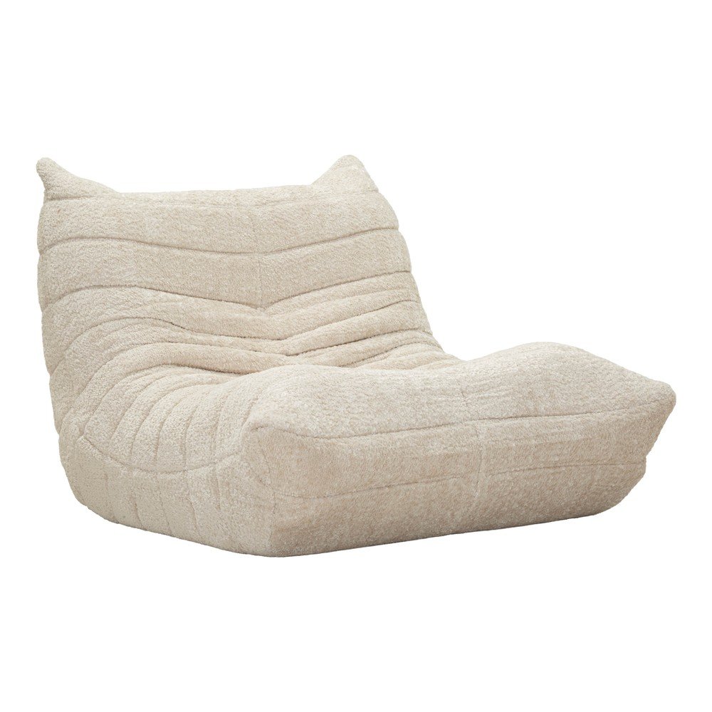 Fehér buklé babzsákfotel Mask – Mauro Ferretti