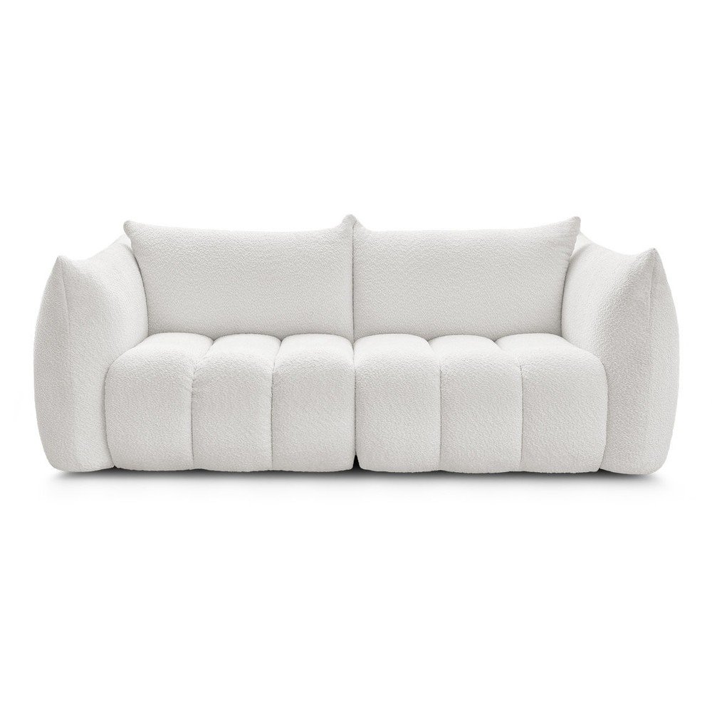 Fehér buklé kanapé 234 cm Azra – Bobochic Paris
