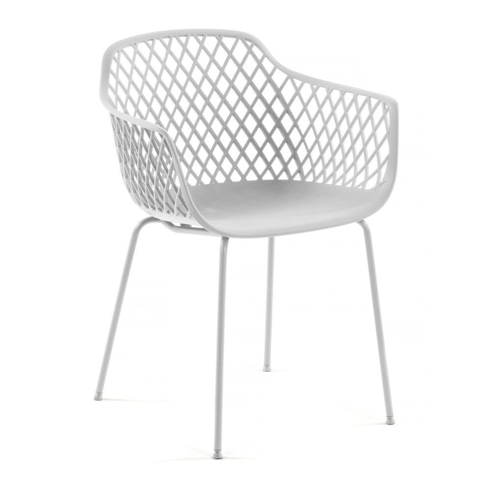 Fehér fém kerti szék Quinn – Kave Home