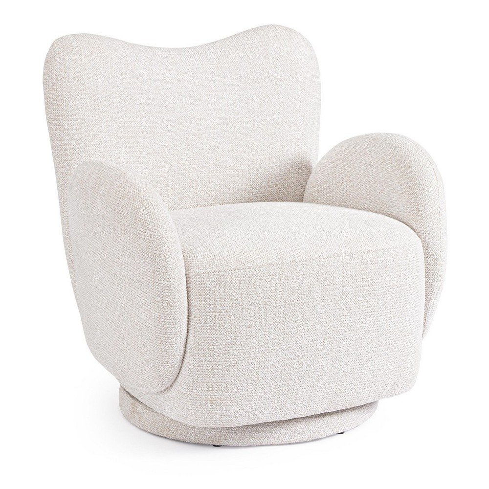 Fehér forgó fotel Harper – Bizzotto