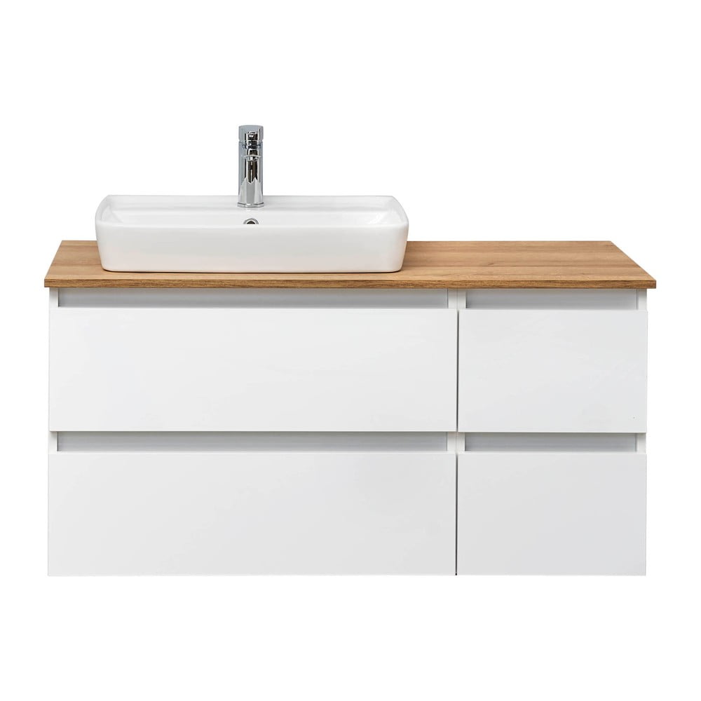 Fehér függő szekrény mosdókagyló nélkül 110x53 cm Set 360 - Pelipal