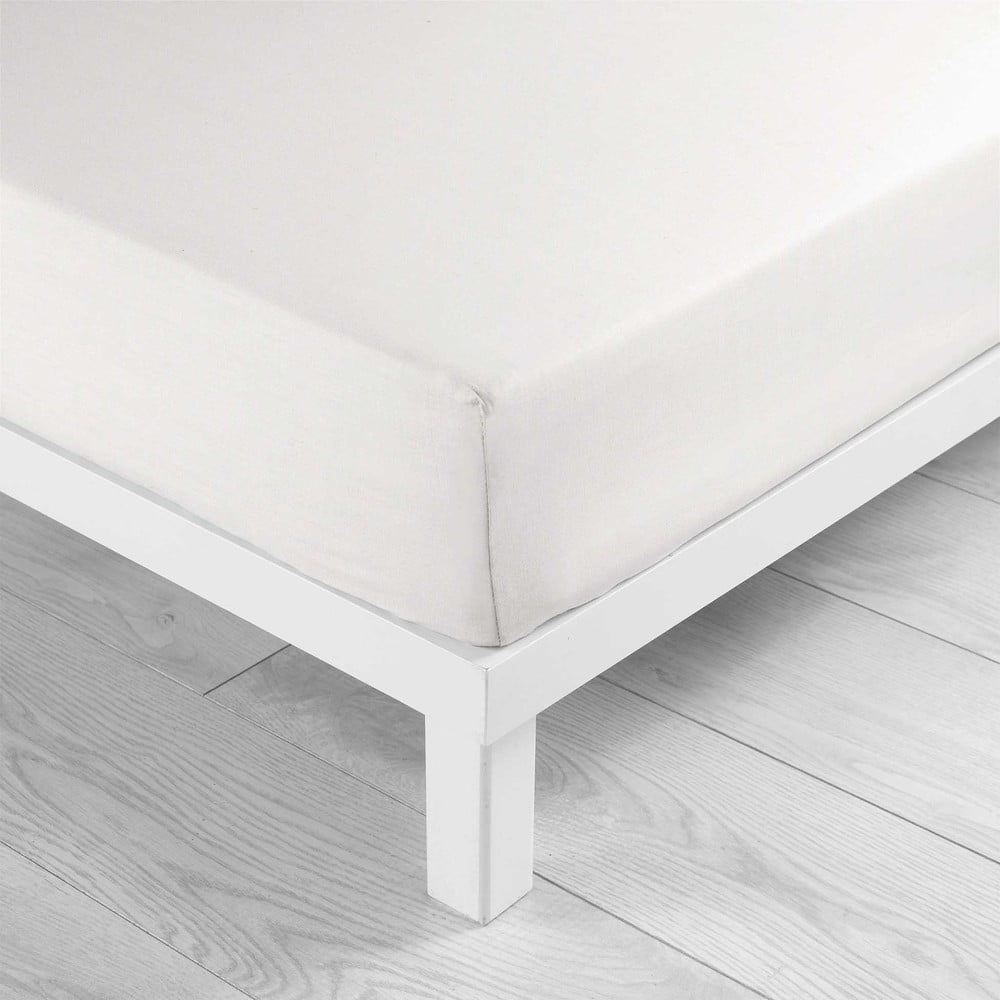 Fehér gumis pamut lepedő 90x190 cm Lina – douceur d'intérieur