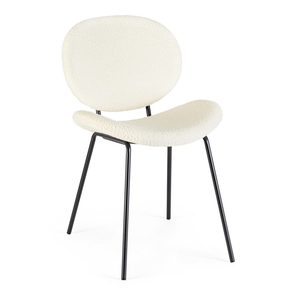 Fehér kárpitozott étkezőszék Maddie – Yes Everyday