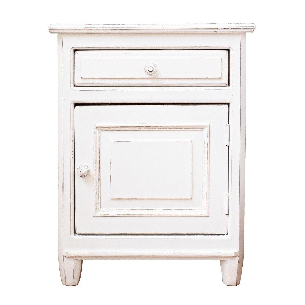 Fehér mangófa éjjeliszekrény Colette – Bizzotto