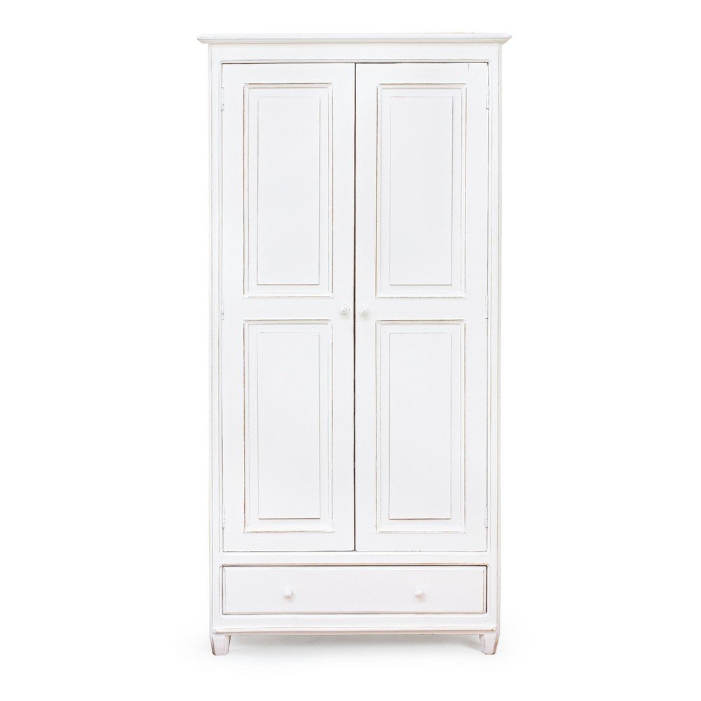 Fehér mangófa ruhásszekrény 90x190x55 cm Colette – Bizzotto