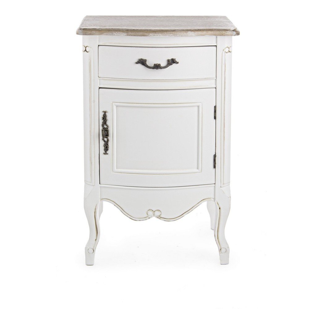 Fehér paulownia éjjeliszekrény Justine – Bizzotto