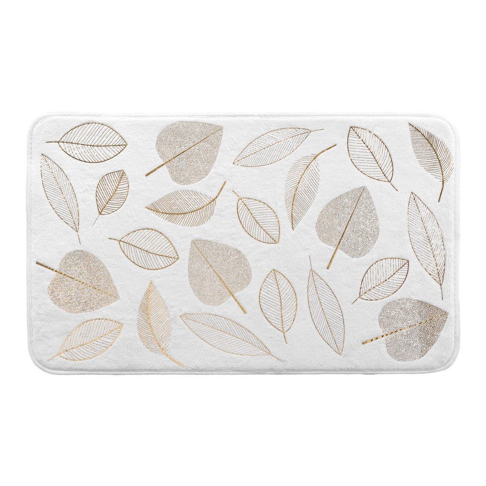 Fehér textil fürdőszobai kilépő 45x75 cm Joya – douceur d'intérieur