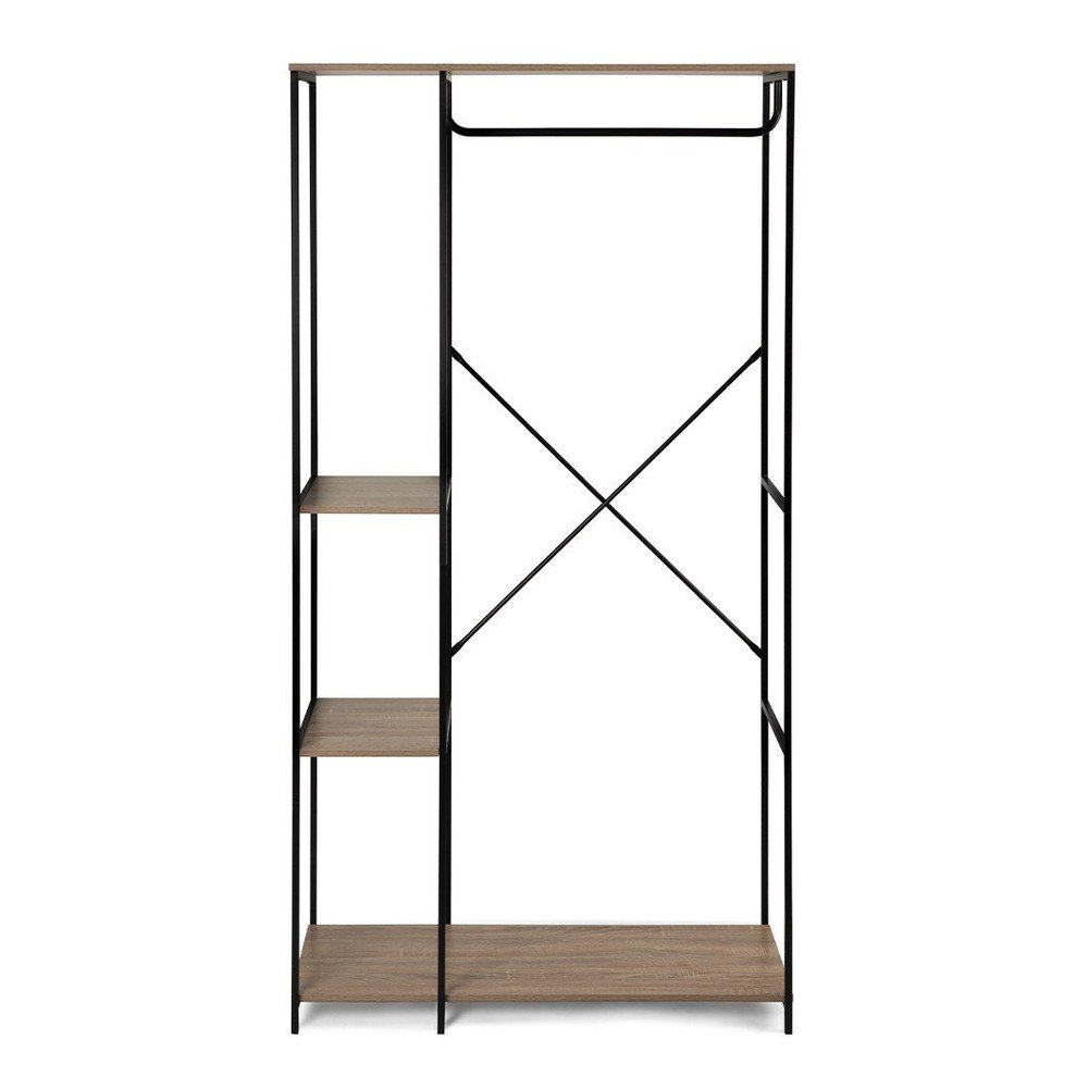 Fekete acél előszoba bútor 90x170x40 cm Aris – Bonami Essentials