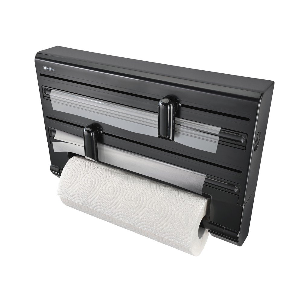 Fekete fali műanyag papírtörlő és fóliatartó Parat – LEIFHEIT