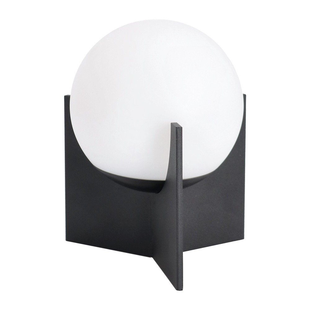 Fekete fém LED dimmelhető asztali lámpa műanyag búrával (magasság 16 cm) Cardamom – Bizzotto