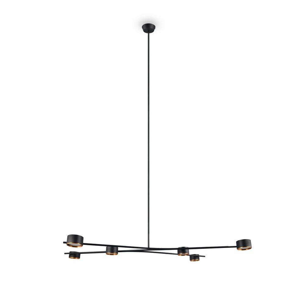 Fekete fém függőlámpa Coda – Trio Select