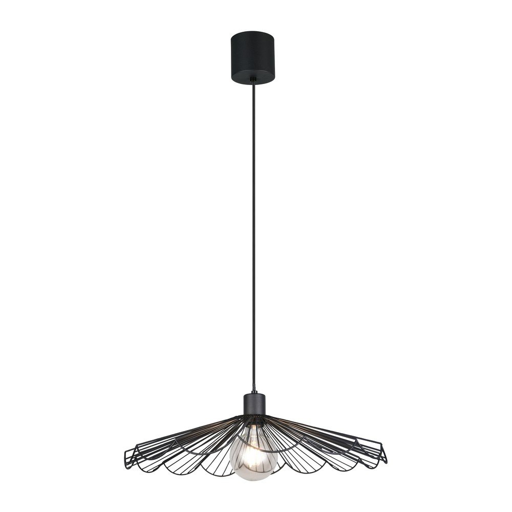 Fekete fém függőlámpa fém búrával ø 50 cm Margarita – Reality