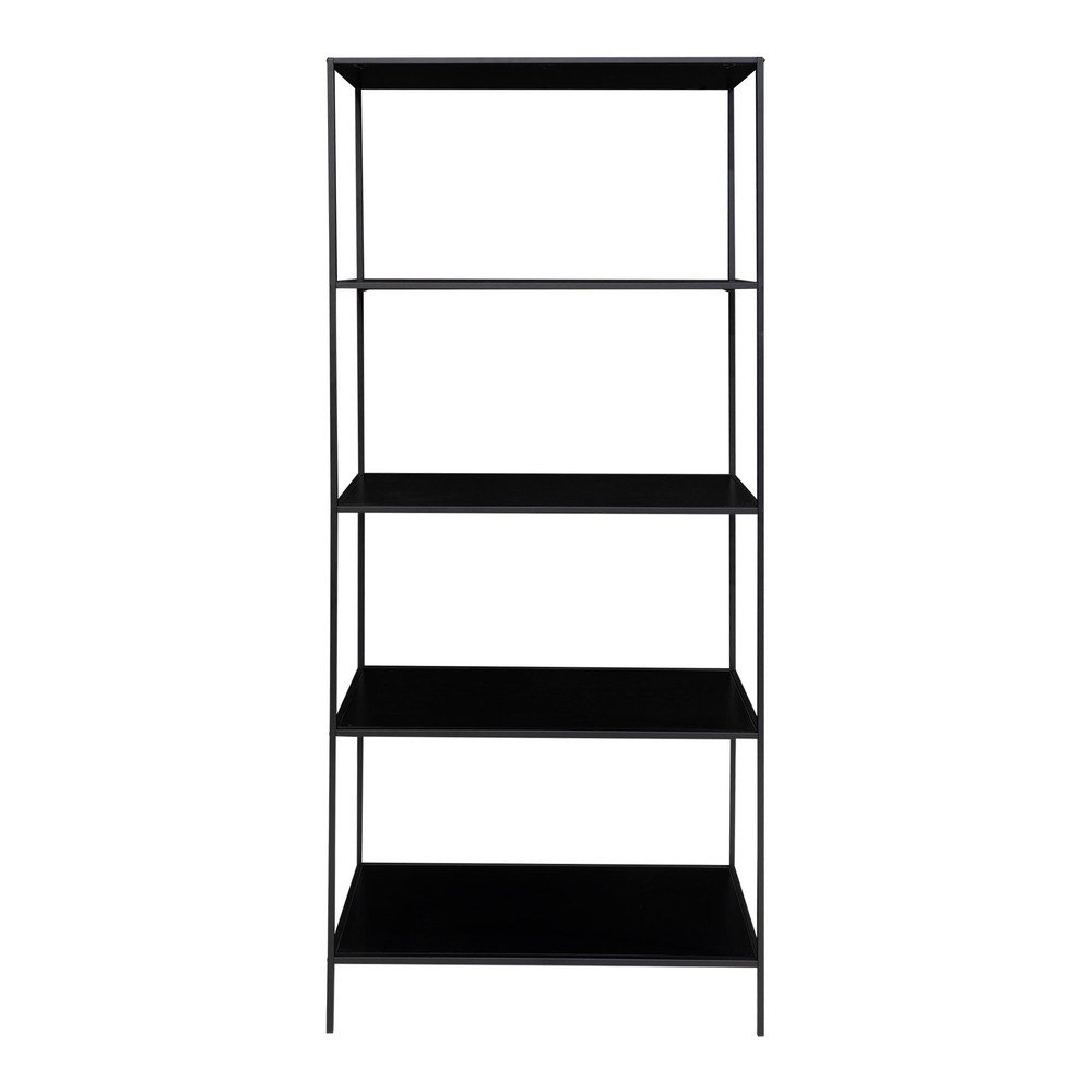 Fekete fém könyvespolc 80x170x36 cm Vita – House Nordic