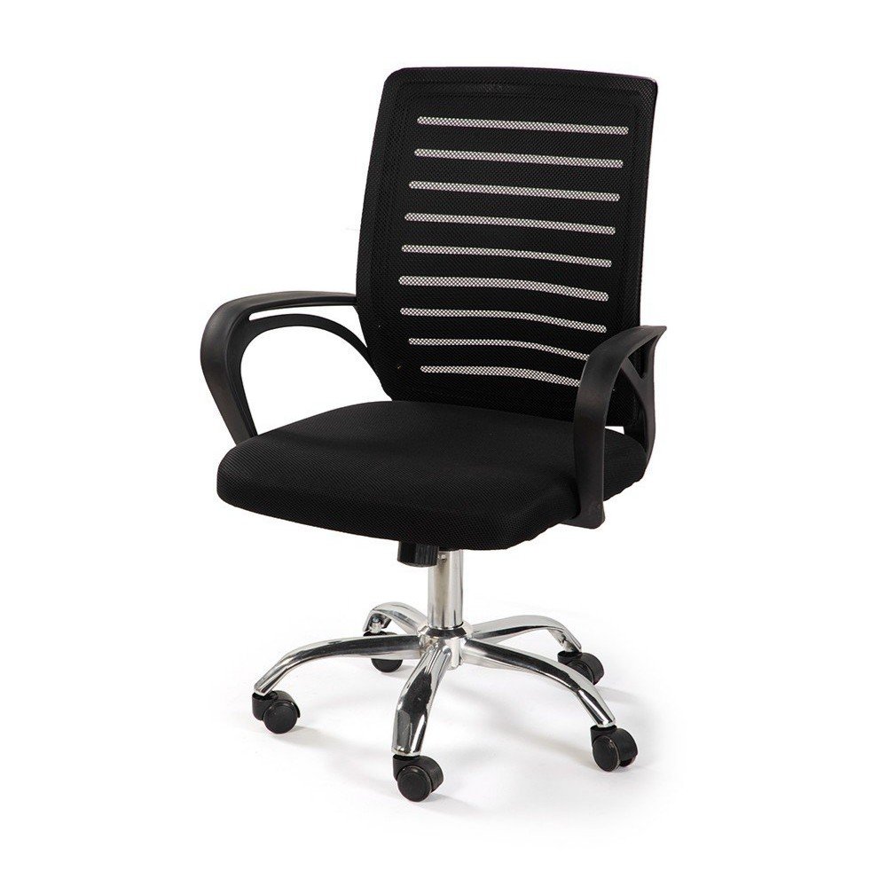 Fekete kárpitozott irodai szék Evon – Bonami Essentials