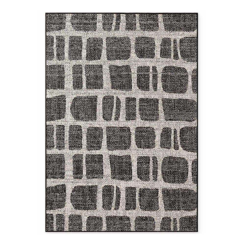 Fekete-krémszínű kültéri-beltéri szőnyeg 120x170 cm Haringey Ruskin – Ted Baker