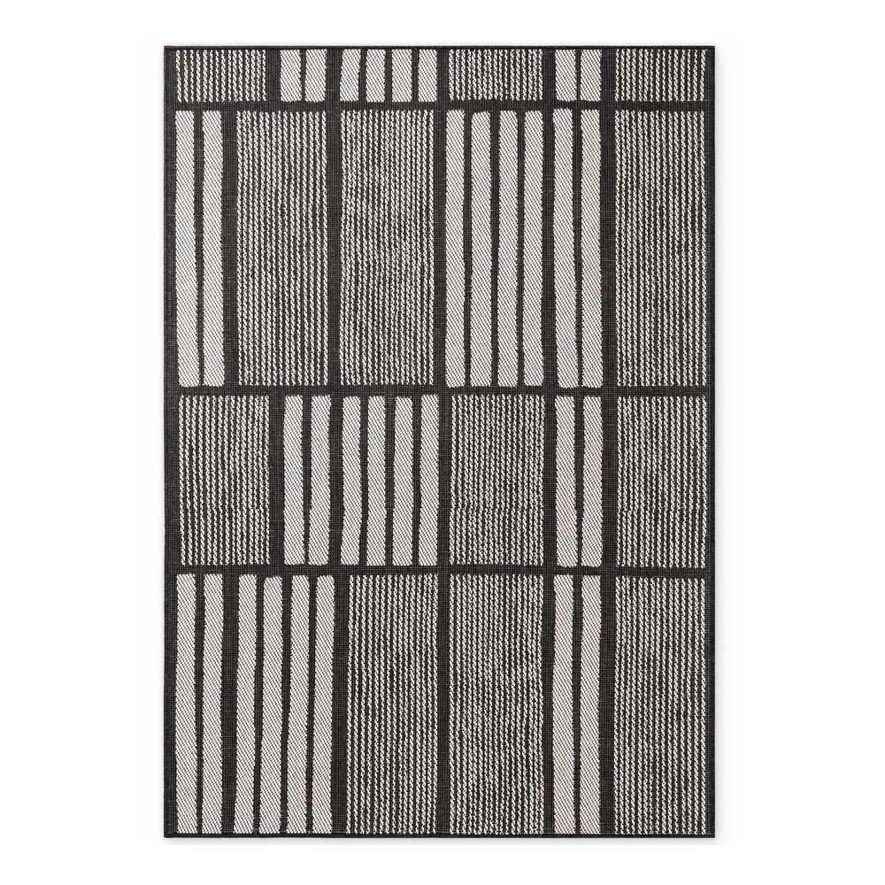 Fekete-krémszínű kültéri-beltéri szőnyeg 160x230 cm Haringey Allington – Ted Baker